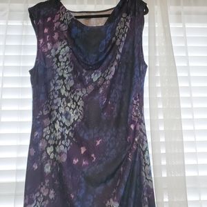 Purple and blue leopard dress